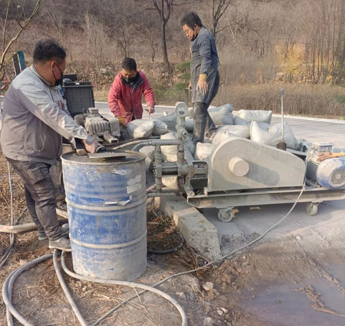 宁陵路面下沉注浆